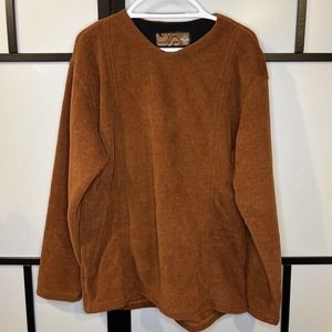 Prana Men's Breathe Pullover Long Sleeve V-Neck Sweater Brown XL